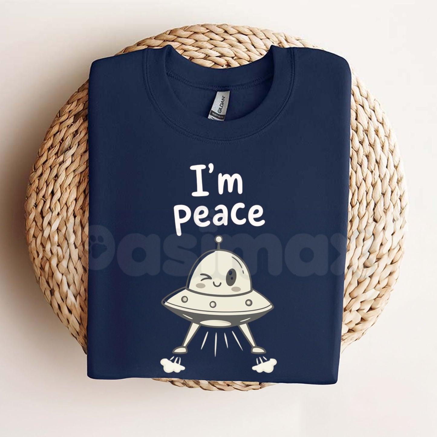Funny "I Come In Peace / I'm Peace" Couple T-Shirt – Matching Romantic Partner Sarcastic Novelty Quote Graphic Tee