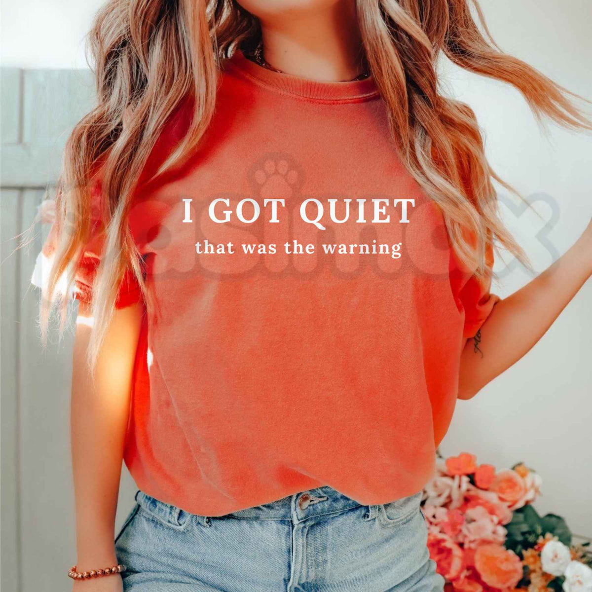 Comfort Colors® I Got Quiet That Was the Warning T-Shirt – Funny Sarcastic Introvert Graphic Tee, Attitude Humor Unisex Top & Gift