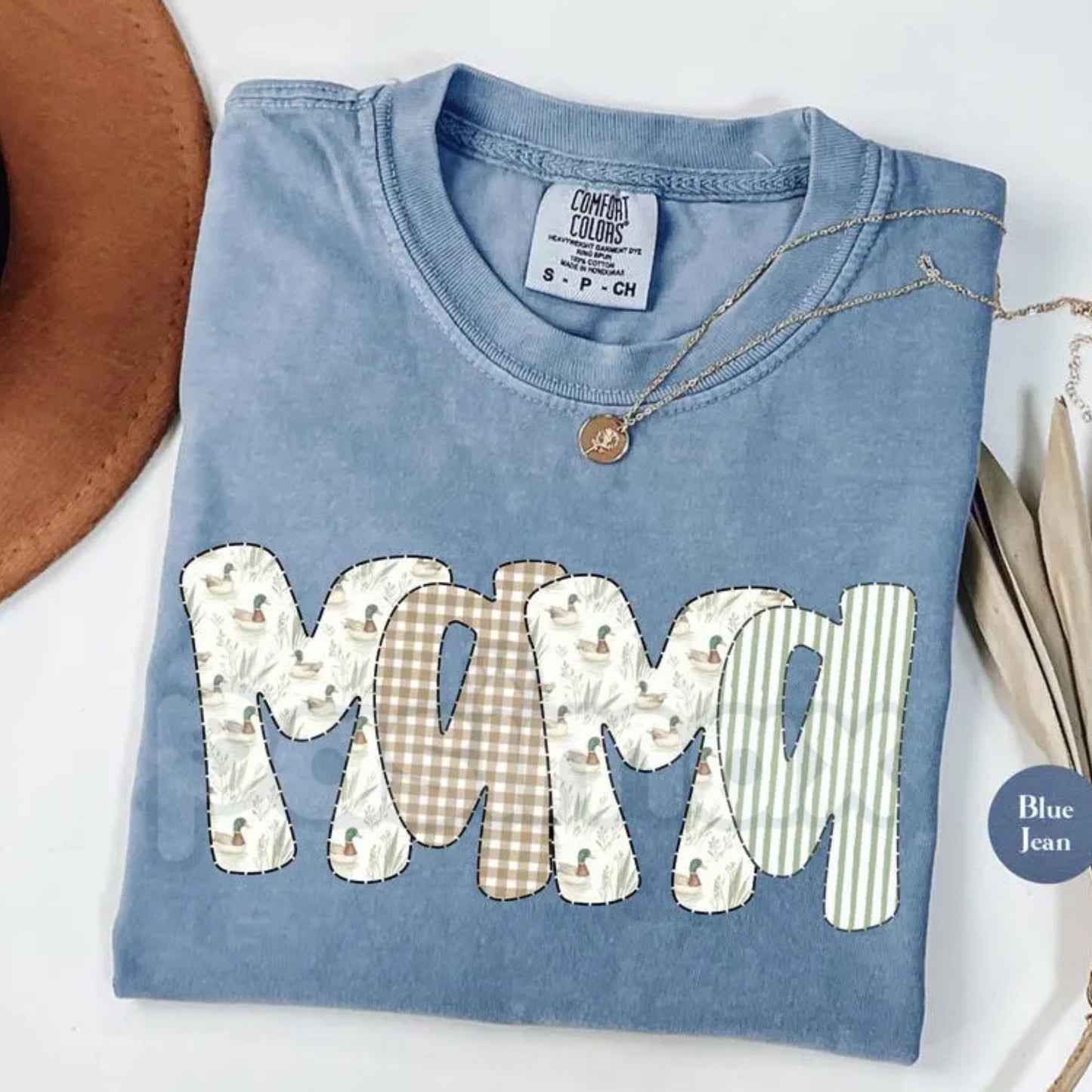 Comfort Colors® Vintage Mallard Duck Mama T-Shirt – Retro Hunting Mom Tee, Outdoorsy Mama Camo Graphic Shirt, Duck Season Motherhood Top