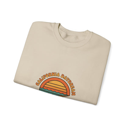 California Beach Sunset Crewneck, 70s Sunset Shirt | Retro Surf Graphic