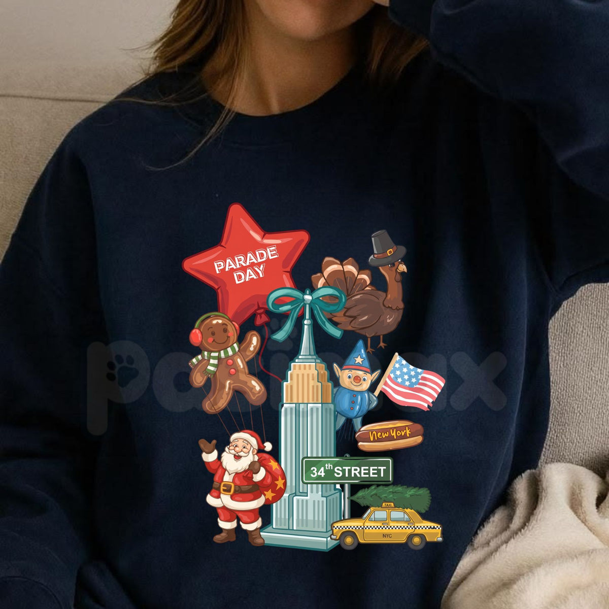 Thanksgiving Day Parade Sweatshirt | New York City Holiday Graphic Crewneck