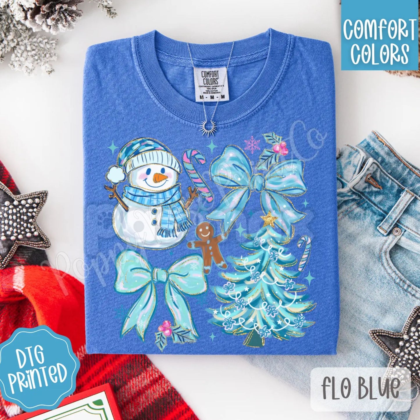 'I'll Have a Blue Christmas' Comfort Colors® T-Shirt – Retro Holiday Song Tee, Trendy Winter Aesthetic Apparel