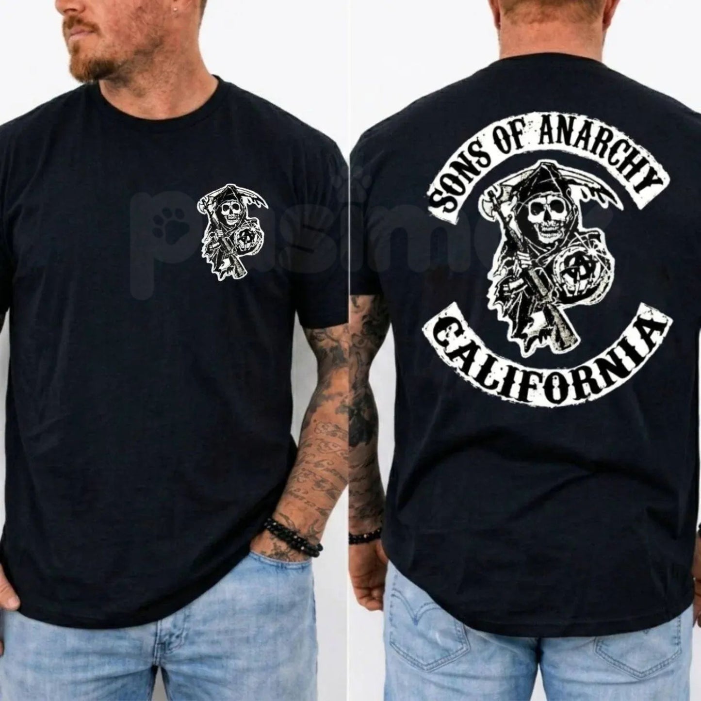 SOA Vintage Biker Graphic Tee – Jax Teller Retro Motorcycle Club Unisex Fan T-Shirt