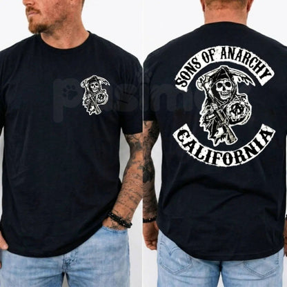 SOA Vintage Biker Graphic Tee – Jax Teller Retro Motorcycle Club Unisex Fan T-Shirt