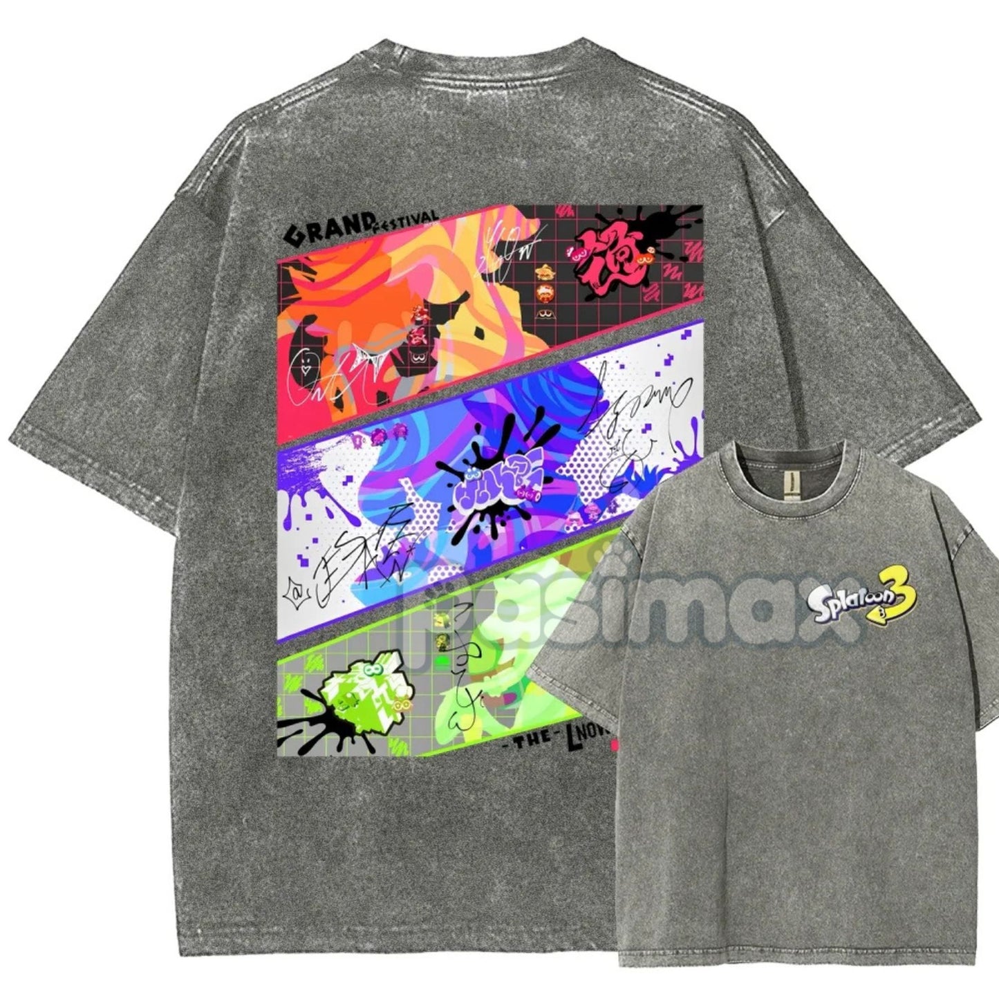 Splatoon 3 Cotton Unisex Round Neck Anime T-Shirt – Casual Graphic Tee