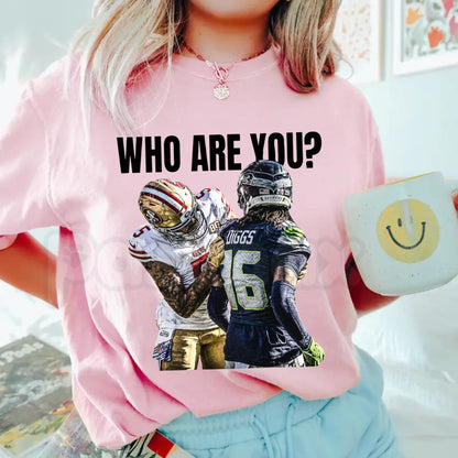 Comfort Colors® Mike Evans Who Are You Football T-Shirt – Retro Wide Receiver Graphic Tee, Vintage Gameday Unisex Top & Sports Gift