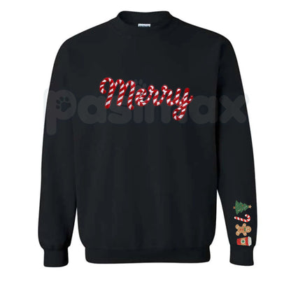 Embroidered Merry Christmas Sweatshirt – Classic Holiday Festive Crewneck