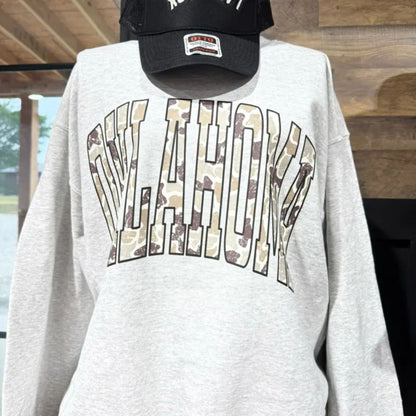 Camo State Sweatshirt – Unisex Camouflage State Pride Crewneck