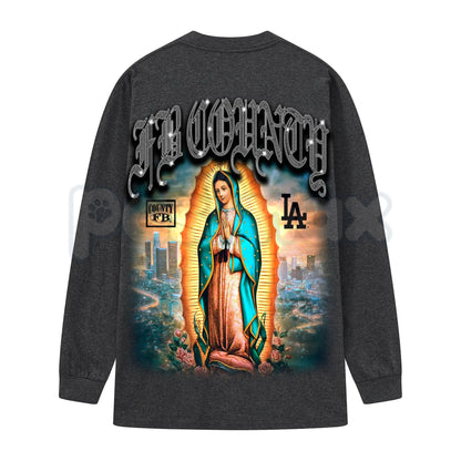 FB County Graphic Long Sleeve Tee – Authentic West Coast Streetwear, Premium Gildan 5400 Heavy Cotton Long Sleeve