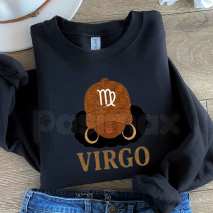 12 Zodiac Slay Girl Sweatshirt | Afro Zodiac Sign Graphic Crewneck