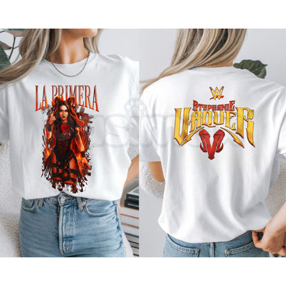 Stephanie Vaquer La Primera T-Shirt – Pro Wrestling World Champion Graphic Tee