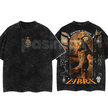 Elden Ring Limited Edition Double-Printed T-Shirt – Oversized Acid Washed Graphic Tee, Lightweight Cotton Anime Streetwear