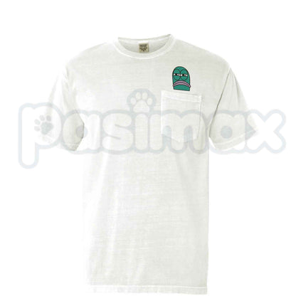 Comfort Colors® Embroidered "Fish Memes" Pocket T-Shirt – Witty Fishing Humor Graphic Tee, Novelty Fisherman Unisex Top