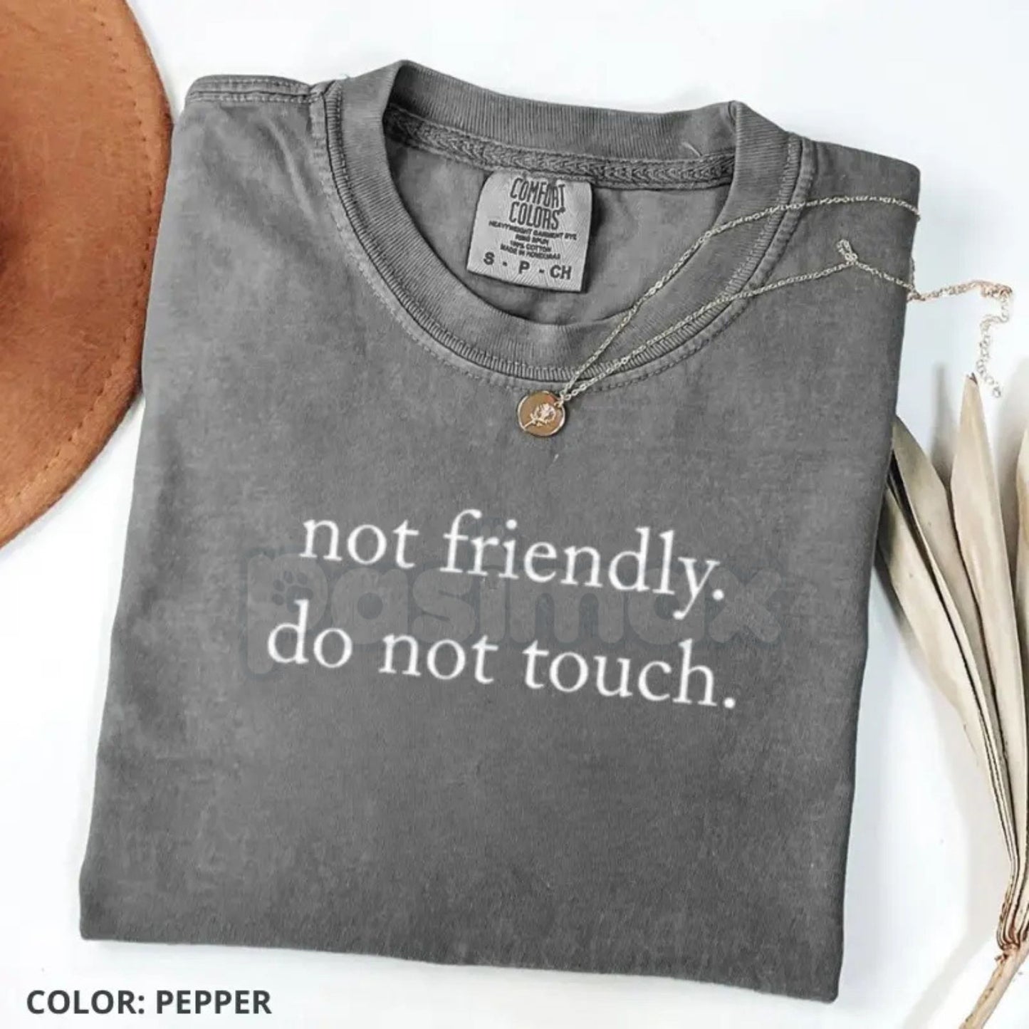 'Not Friendly Do Not Touch' Comfort Colors® T-Shirt – Sarcastic Anti-Social Tee, Funny Introvert Shirt, Vintage Vibe