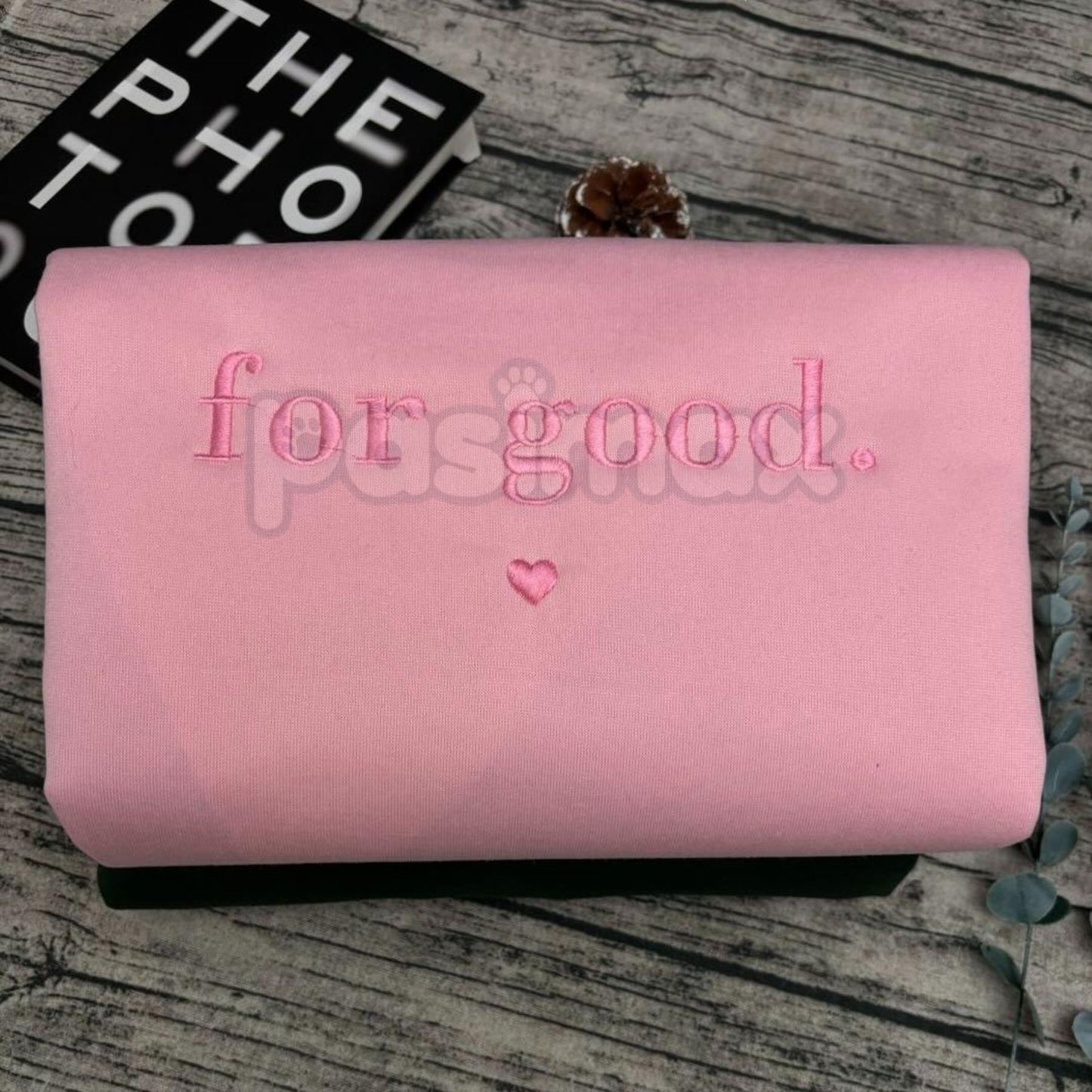 Wicked "For Good" Embroidered Crewneck – Elegant Broadway Tribute Sweatshirt