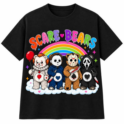 Scare Bears Cute Halloween T-Shirt – Spooky Creepy Care Bear Unisex Graphic Tee