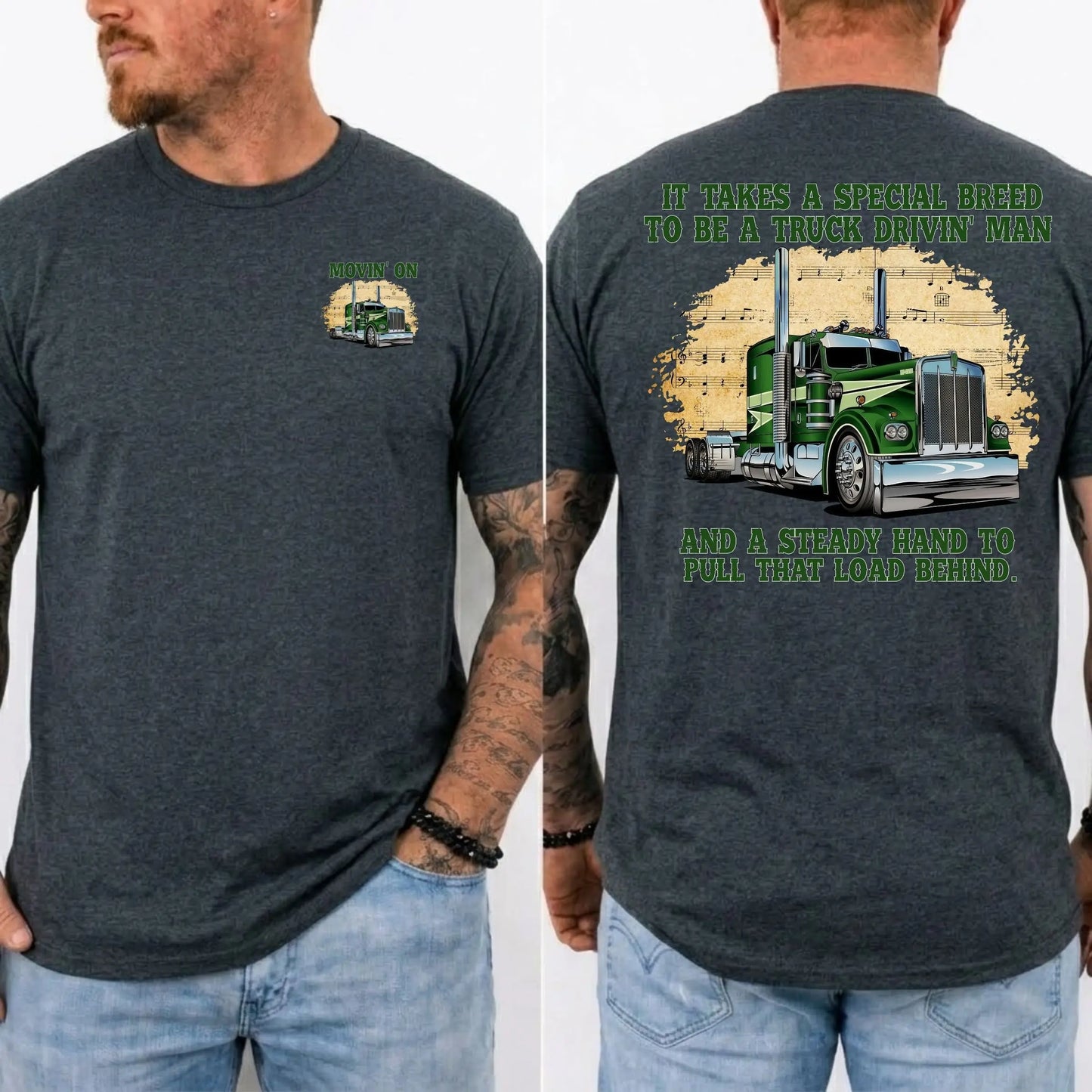 Movin' On Trucker Vintage T-Shirt – Retro 70s TV Show Big Rig Trucking Unisex Graphic Tee