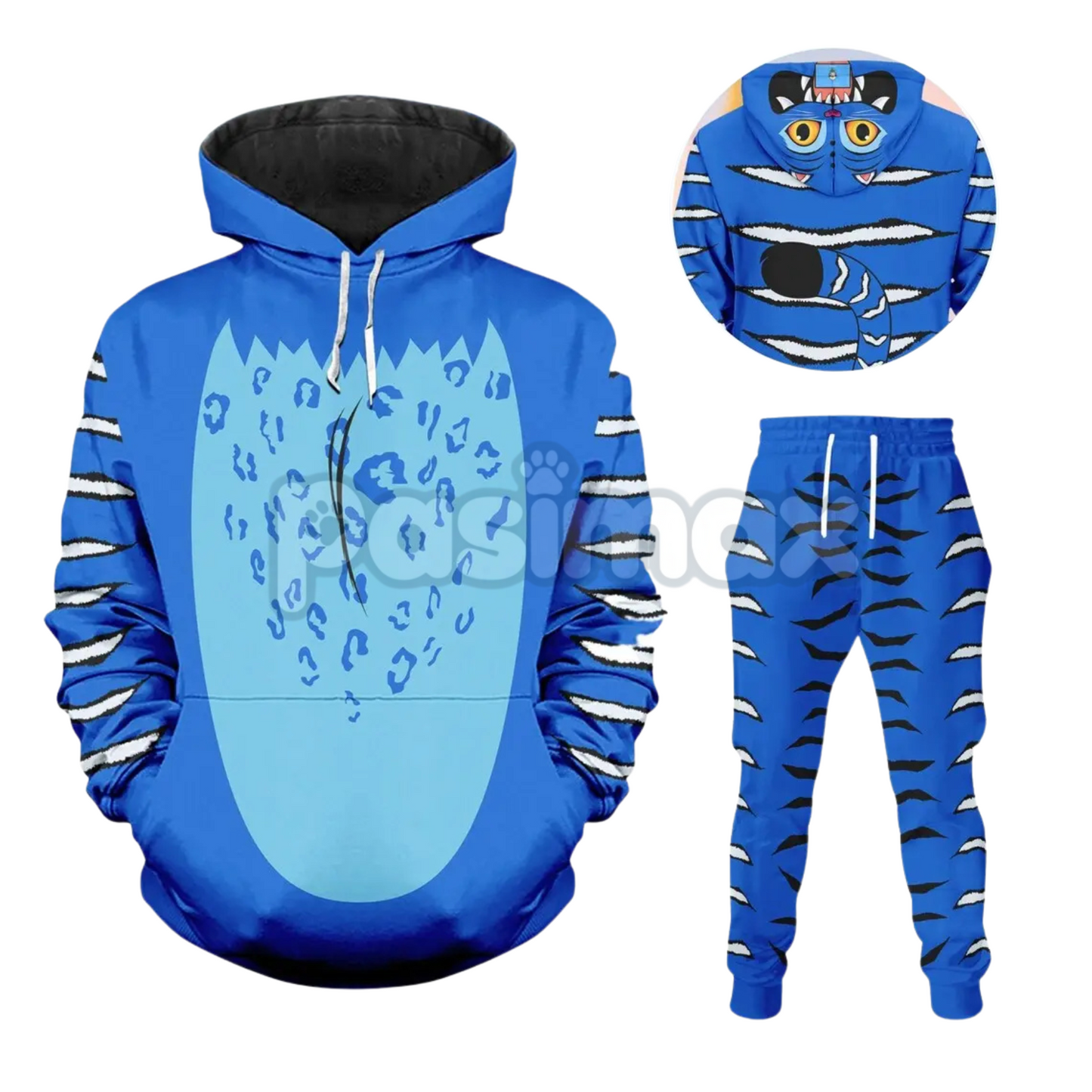 Derpy Tiger K-pop Demon Hunter Hoodie & Joggers Set – Huntrix Cosplay Outfits
