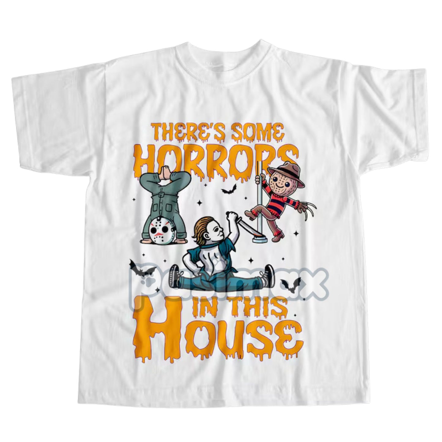 Halloween Horror Anime T-Shirt - Spooky Japanese Graphic Tee, Edgy Fall Wear