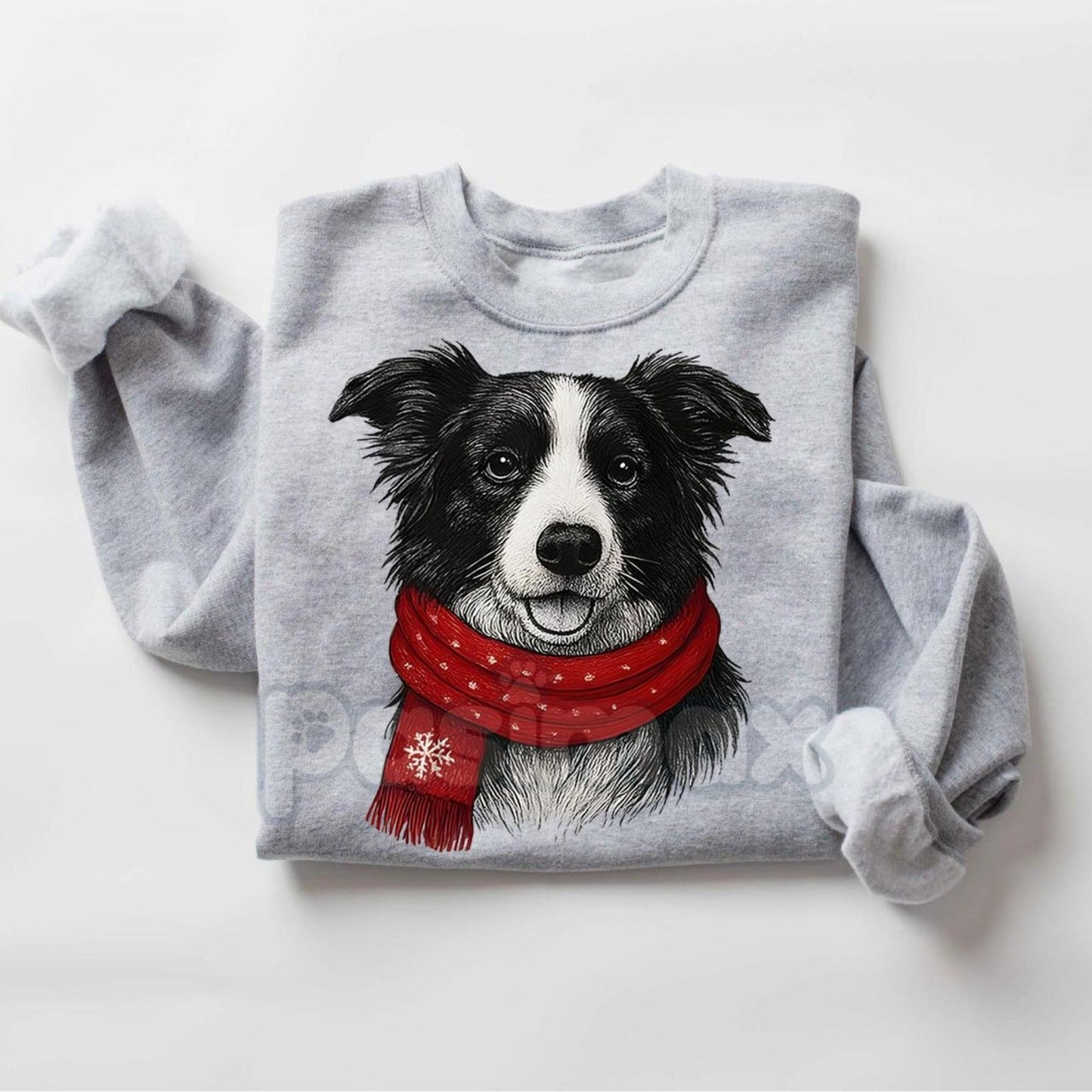 Santa Paws Christmas Dog Sweatshirt – Sport Grey Crewneck for Dog Lovers | Dog Mom Gift