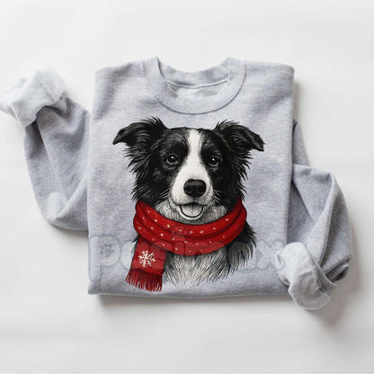 Santa Paws Christmas Dog Sweatshirt – Sport Grey Crewneck for Dog Lovers | Dog Mom Gift