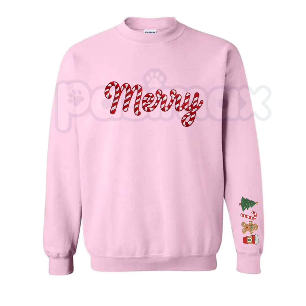Embroidered Merry Christmas Sweatshirt – Classic Holiday Festive Crewneck