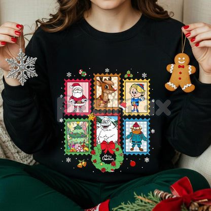 Rudolph and Friends Xmas Sweatshirt – Iconic Red Nosed Reindeer Holiday Crewneck