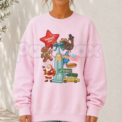 Thanksgiving Day Parade Sweatshirt | New York City Holiday Graphic Crewneck