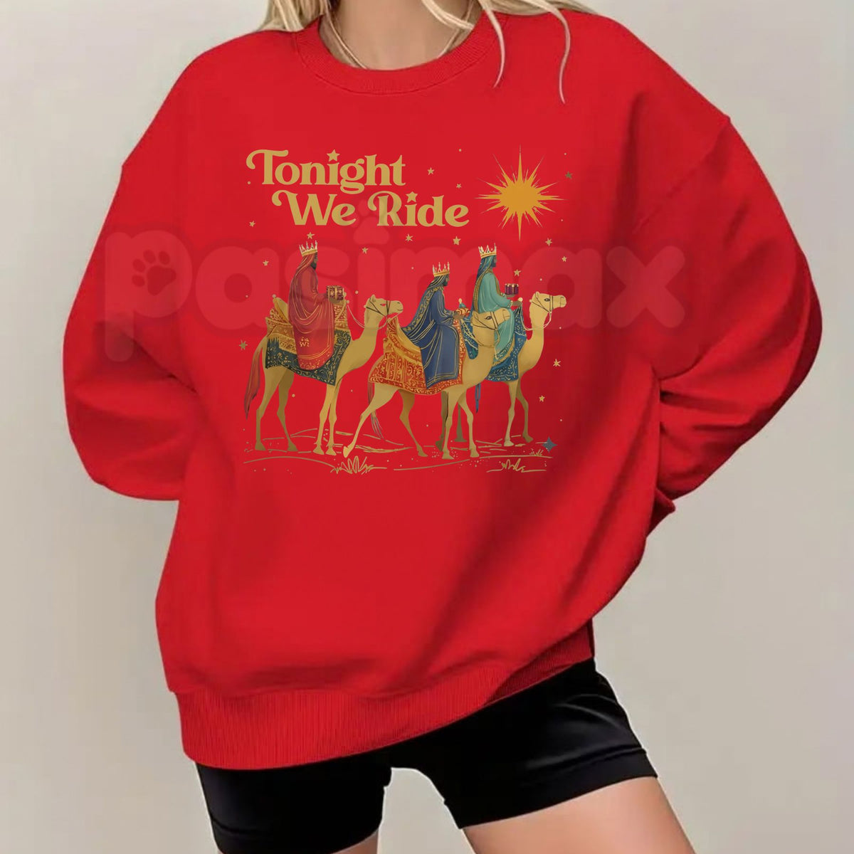 Retro Tonight We Ride Wise Men Sweatshirt | Christian Faith Holiday Crewneck