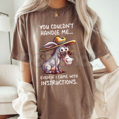 Comfort Colors® Cute Animal Humor Print T-Shirt – Funny Illustrated Creature Graphic Tee, Aesthetic Animal Lover Gift, Whimsical Vintage Cotton Shirt