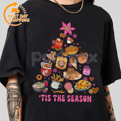 Mexican Pan Dulce Christmas T-Shirt - Spanish Xmas Tee, Concha Holiday Graphic, Festive Latinx Apparel