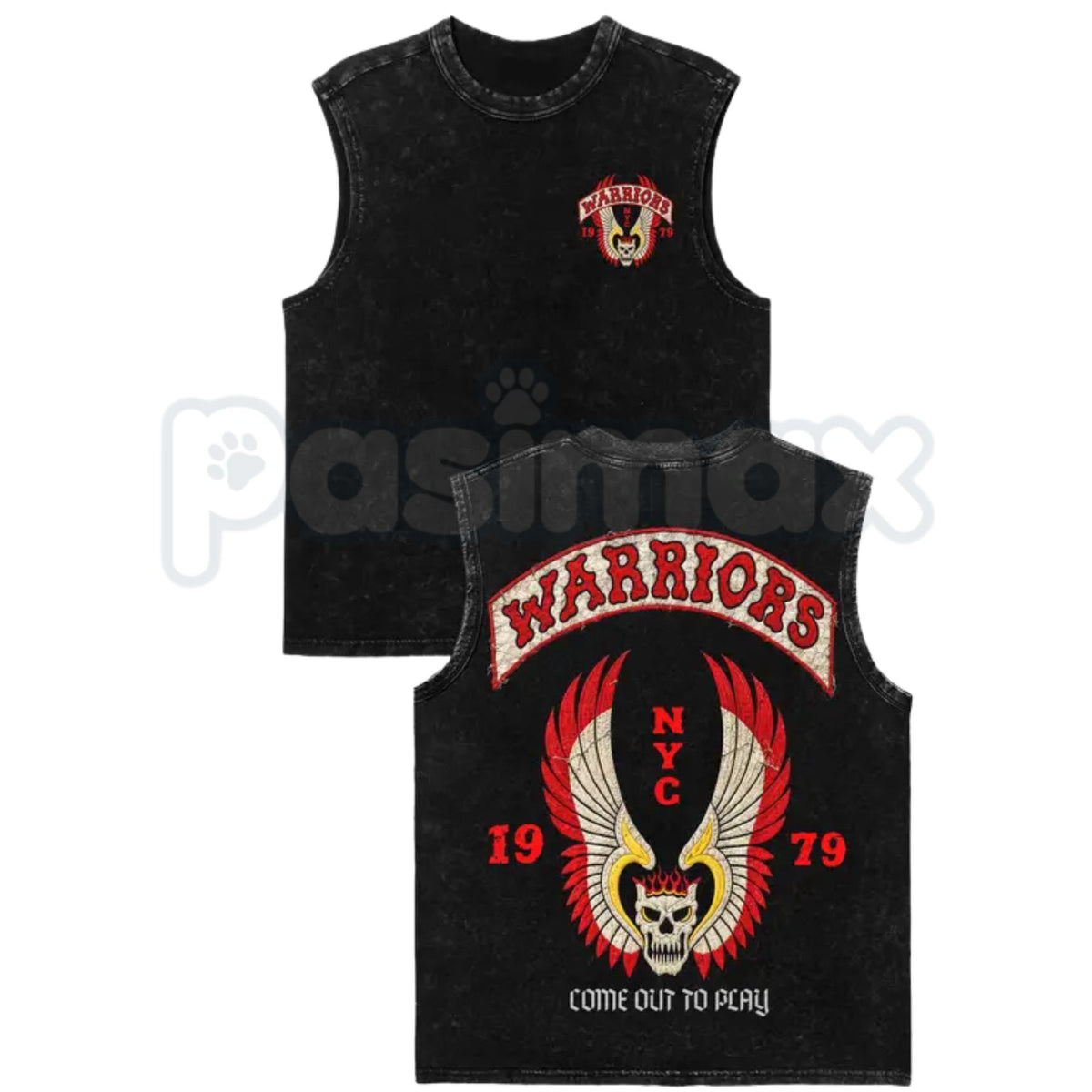 The Warriors 1979 Movie Vintage Washed Apparel – Retro Cult Film Graphic Tank Top, T-Shirt & Hoodie, Mineral Wash Lightweight Cotton Unisex Top