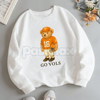 All Team College Football Teddy Bear Sweatshirt – Retro Mascot Graphic Crewneck