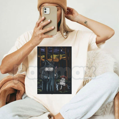 Comfort Colors® You Wanna Meet Up At The Bog? T-Shirt – Black Retro Cottagecore Bog Core Graphic Tee, Spooky Frog Unisex Top & Gift