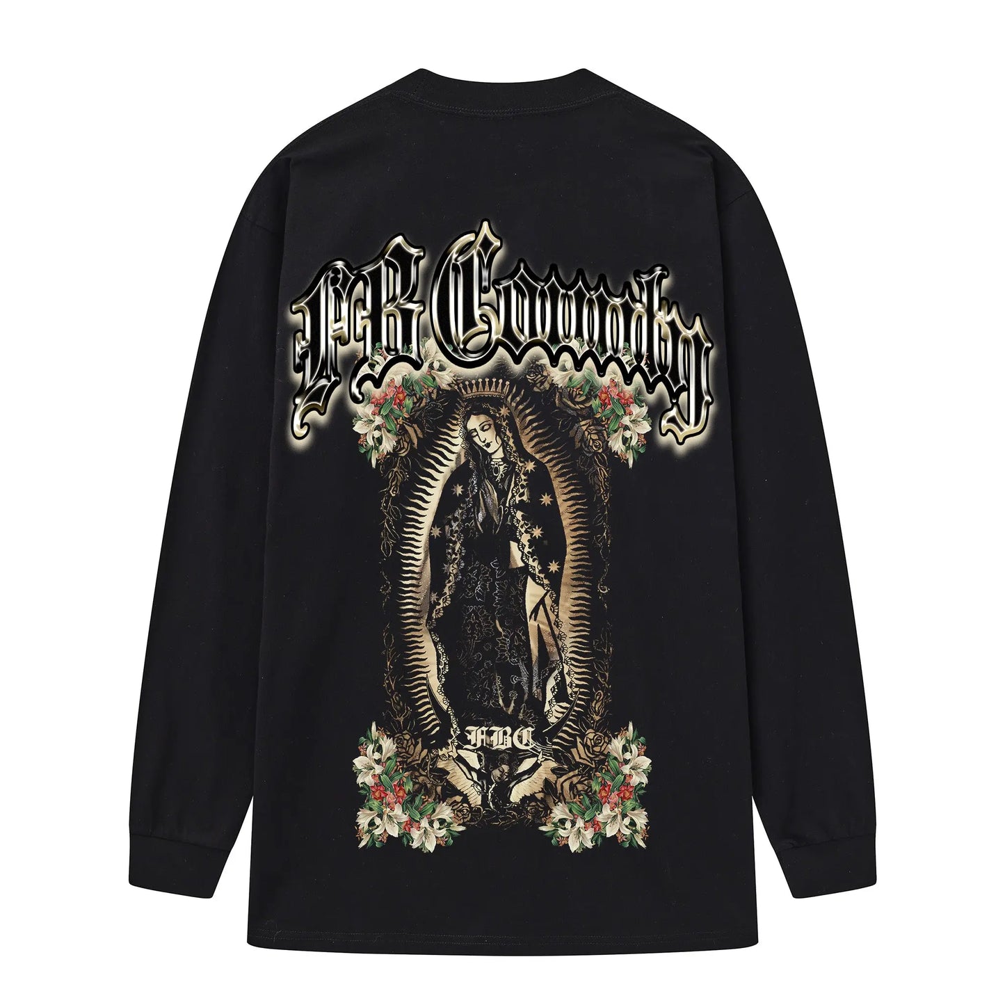 FB County Graphic Long Sleeve Tee – Authentic West Coast Streetwear, Premium Gildan 5400 Heavy Cotton Long Sleeve