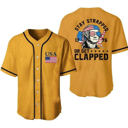 George Washington 1776 Baseball Jersey – 4th of July Coors Beer USA Flag Party Shirt