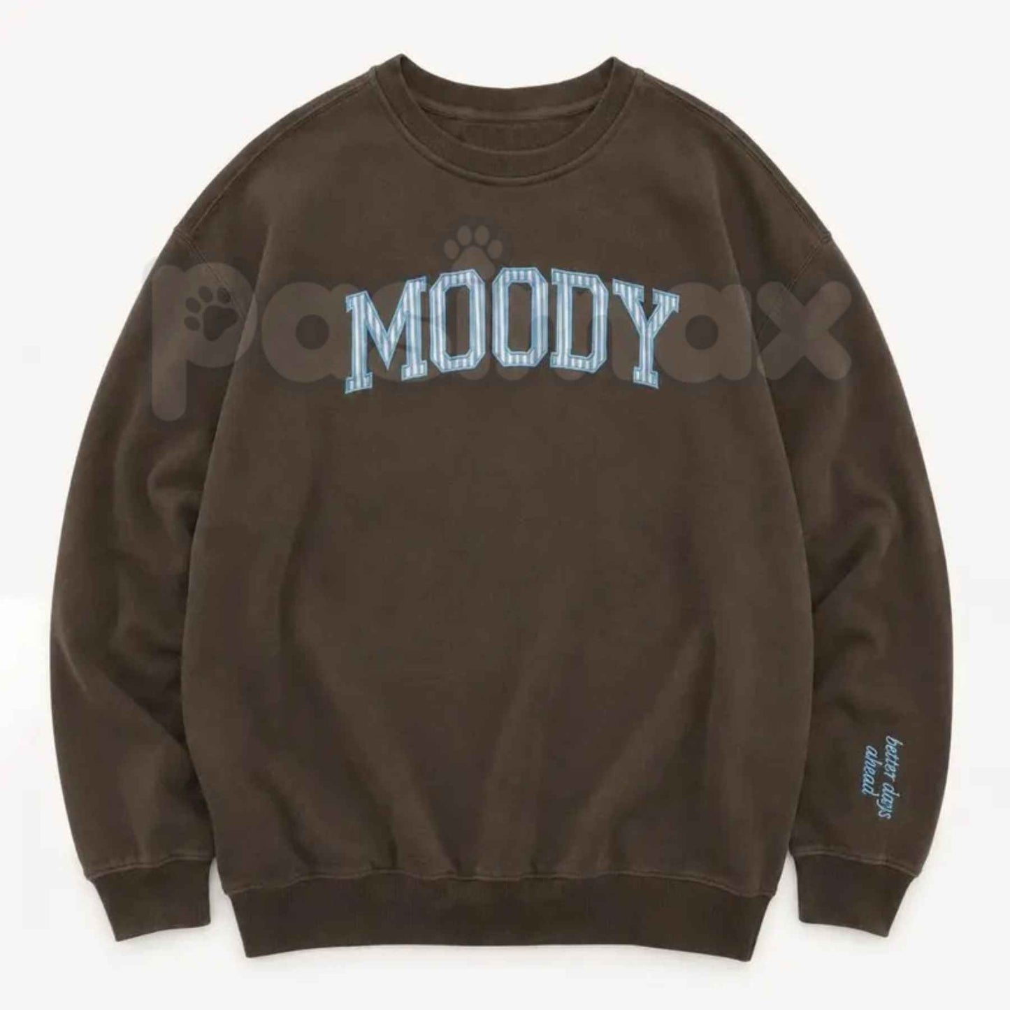 Moody Minimalist Embroidered Sweatshirt – Cozy Aesthetic Crewneck