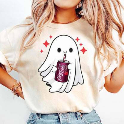 Funny Skeleton Ghost Halloween T-Shirt - Spooky Graphic Tee, Ghost Lover Gift, Unisex Soft Cotton Shirt