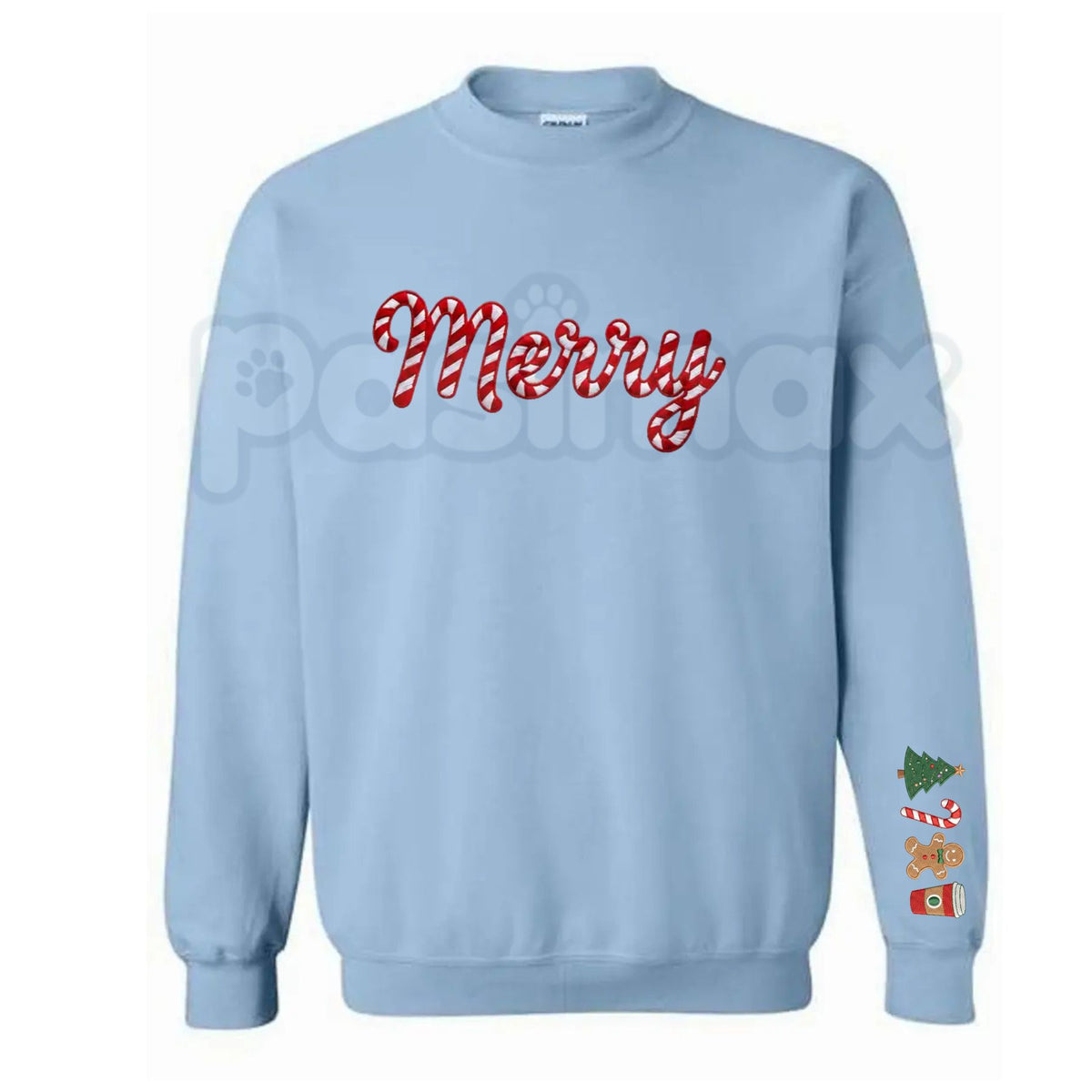 Embroidered Merry Christmas Sweatshirt – Classic Holiday Festive Crewneck