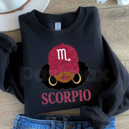 12 Zodiac Slay Girl Sweatshirt | Afro Zodiac Sign Graphic Crewneck