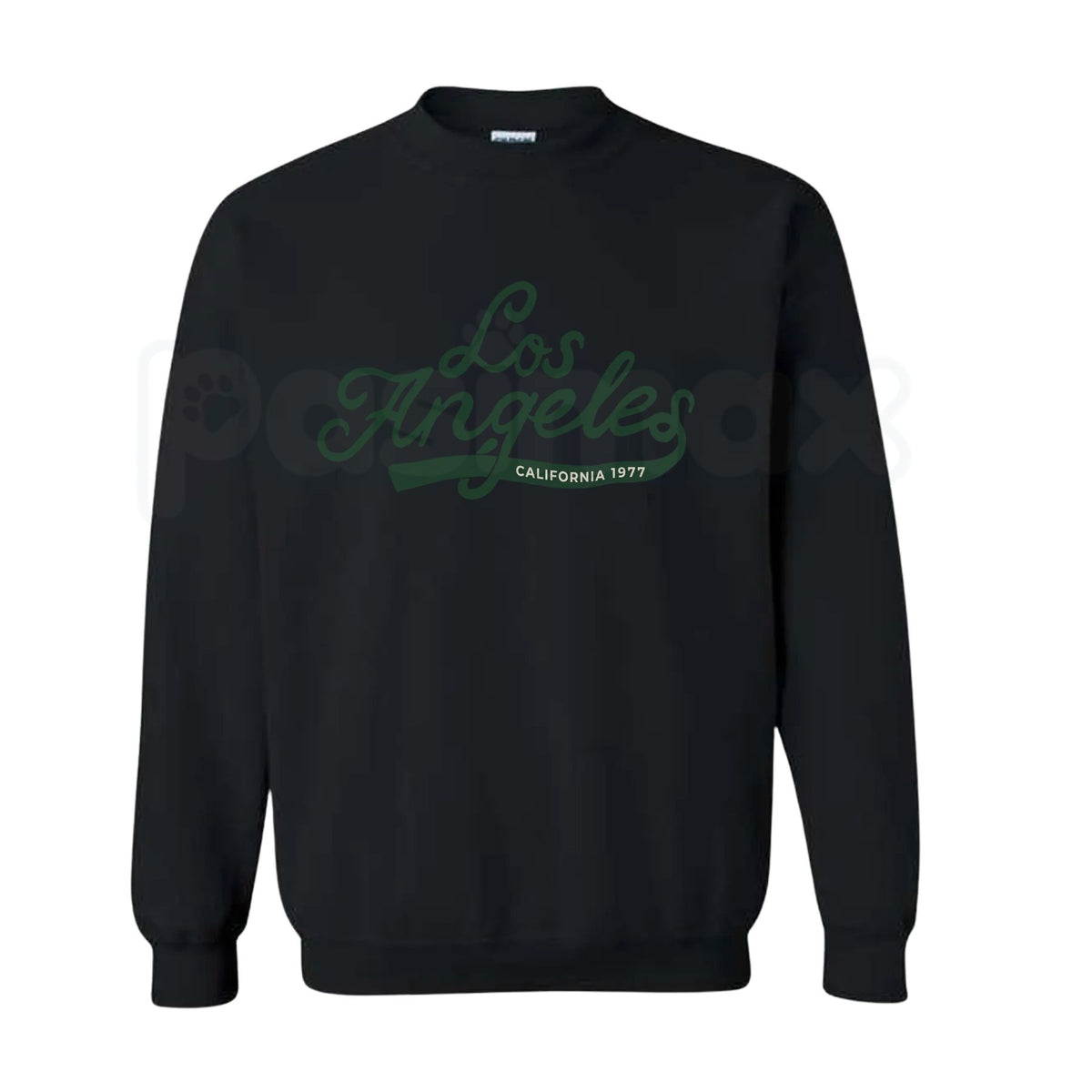 Vintage US City Script Black Sweatshirt | Retro City Pride Graphic Crewneck