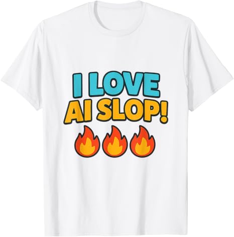 I Love AI Slop T-Shirt – Funny Internet Meme Unisex Cotton Graphic Tee
