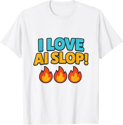I Love AI Slop T-Shirt – Funny Internet Meme Unisex Cotton Graphic Tee