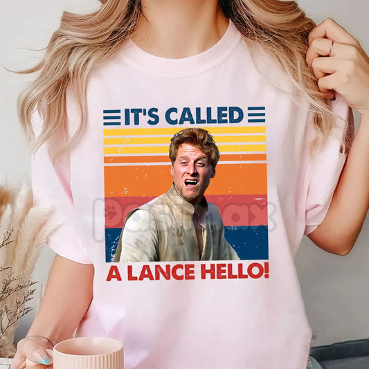 A Knight's Tale "It's Called A Lance, Hello" T-Shirt - Vintage Old Movie Quote Tee, Unisex Cult Classic Film Shirt, Retro Heath Ledger Apparel-Pasimax