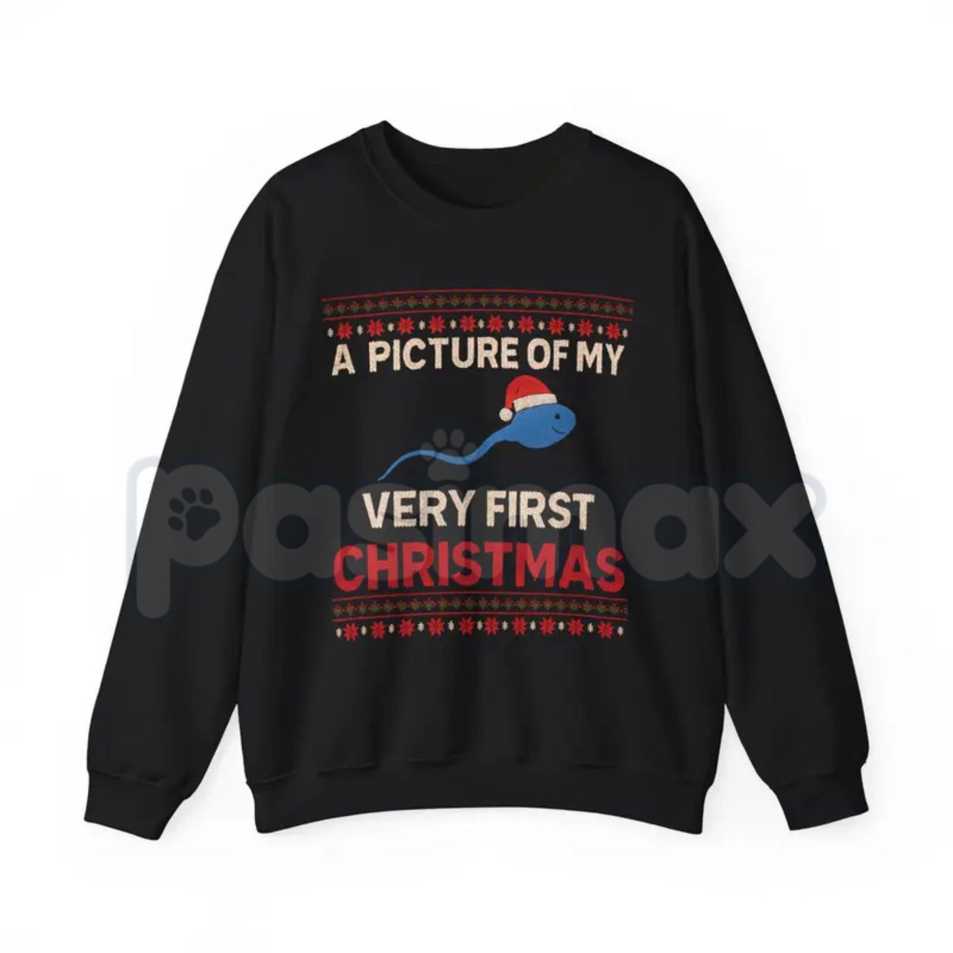 A Picture Of My Very First Christmas Unisex Heavy Blend™ Crewneck Sweatshirt | Vintage Photo Holiday Jumper | Nostalgic Xmas Gift-Pasimax