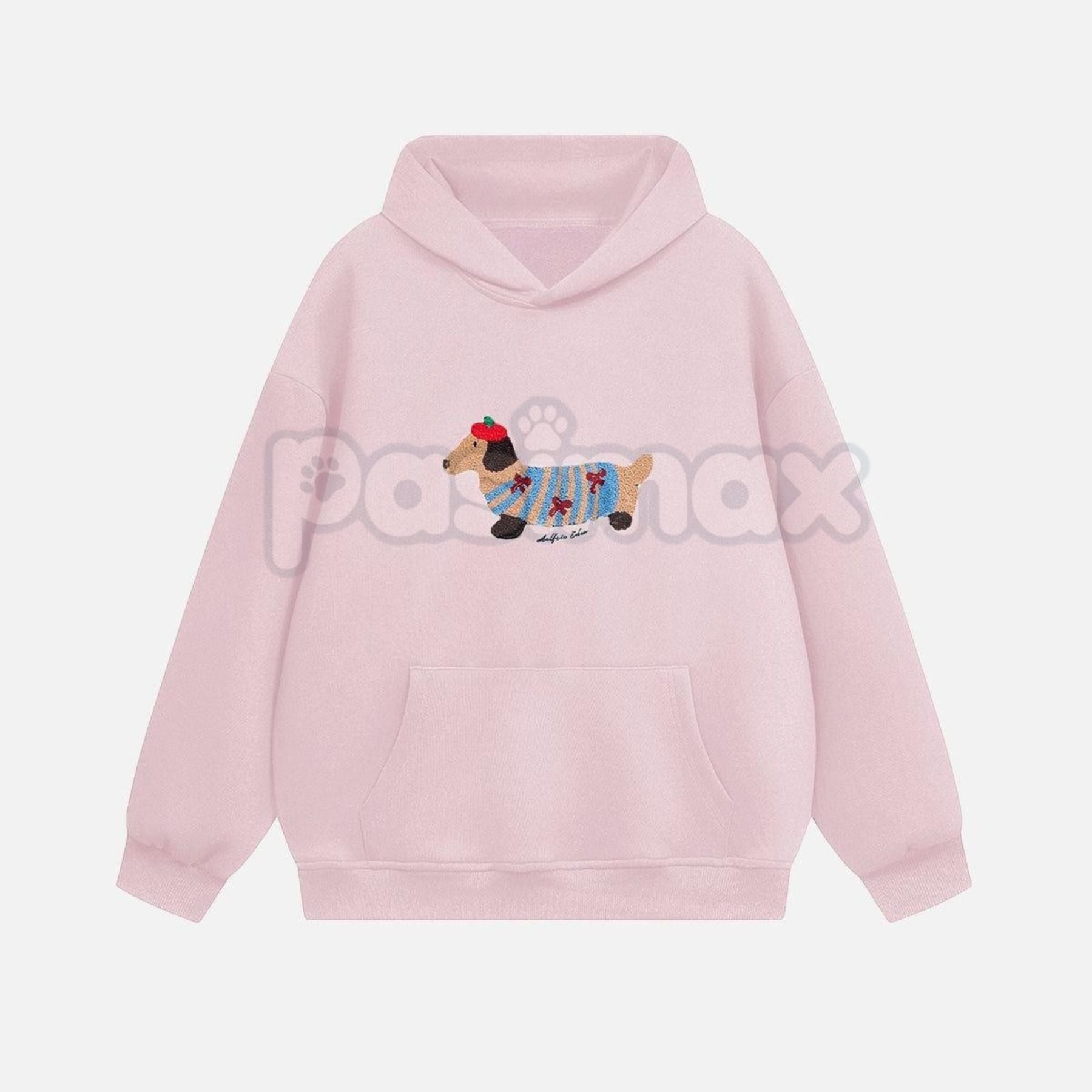 Aelfric Eden Cartoon Dog Embroidered Unisex Hoodie – Premium Heavy Blend Streetwear, Cute Graphic Aesthetic Pullover-Pasimax