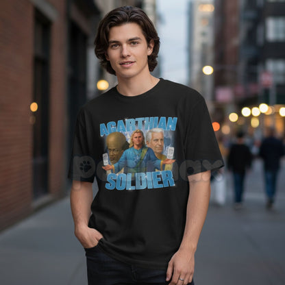 Agarthian Soldier Graphic T-Shirt - "Welcome to Agartha" Funny Tee, Kirkifie Viral Meme Apparel, Hollow Earth Theory Streetwear Shirt- Pasimax