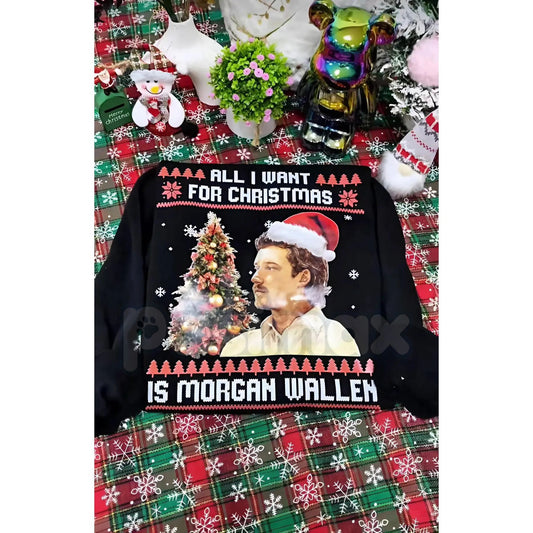 "All I Want For Christmas Is Music" Sweatshirt – Christmas Music Lover Gift Crewneck-Pasimax