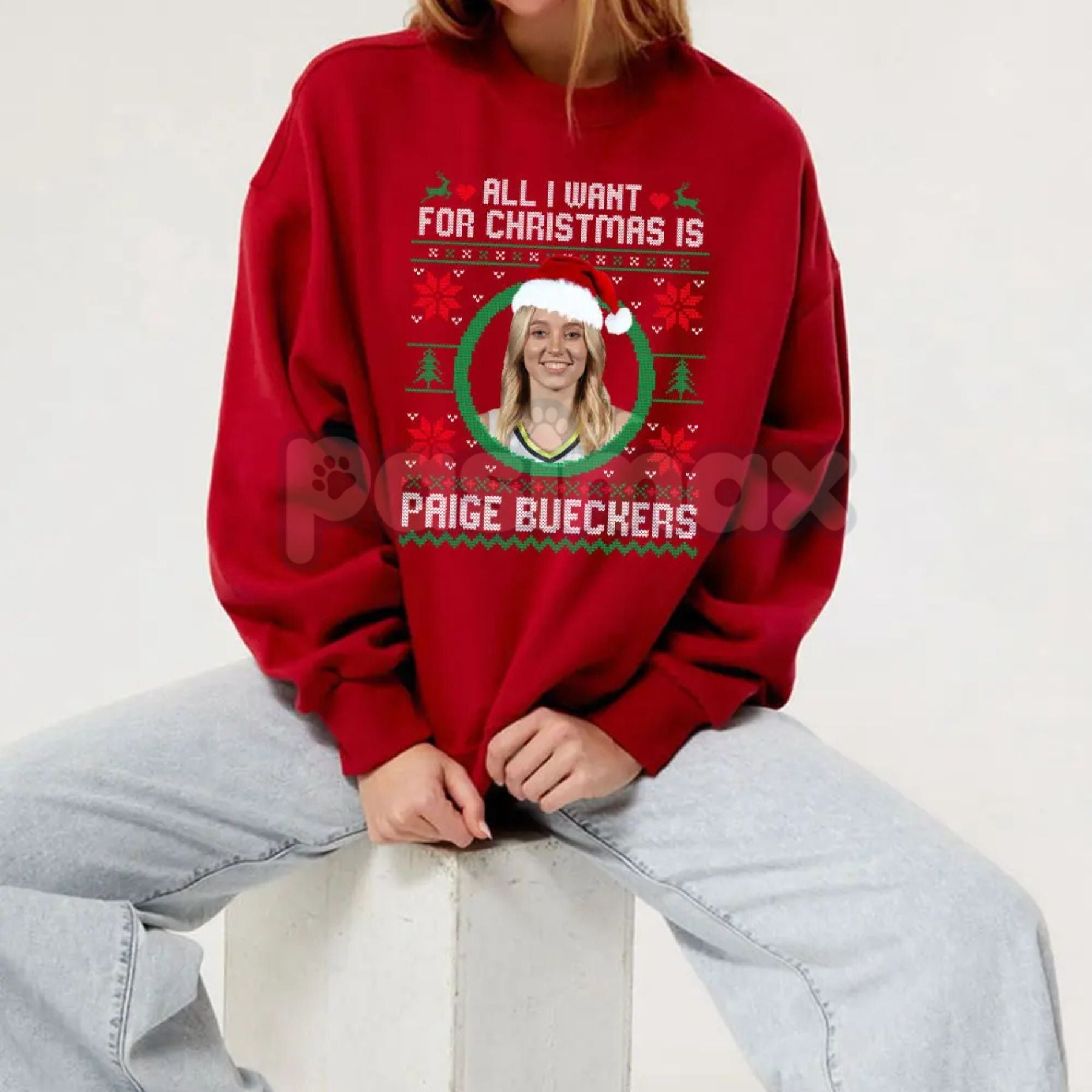"All I Want For Christmas Is Paige Bueckers" Sweatshirt | UConn Huskies Basketball Fan Gift | Women's College B-Ball Crewneck-Pasimax
