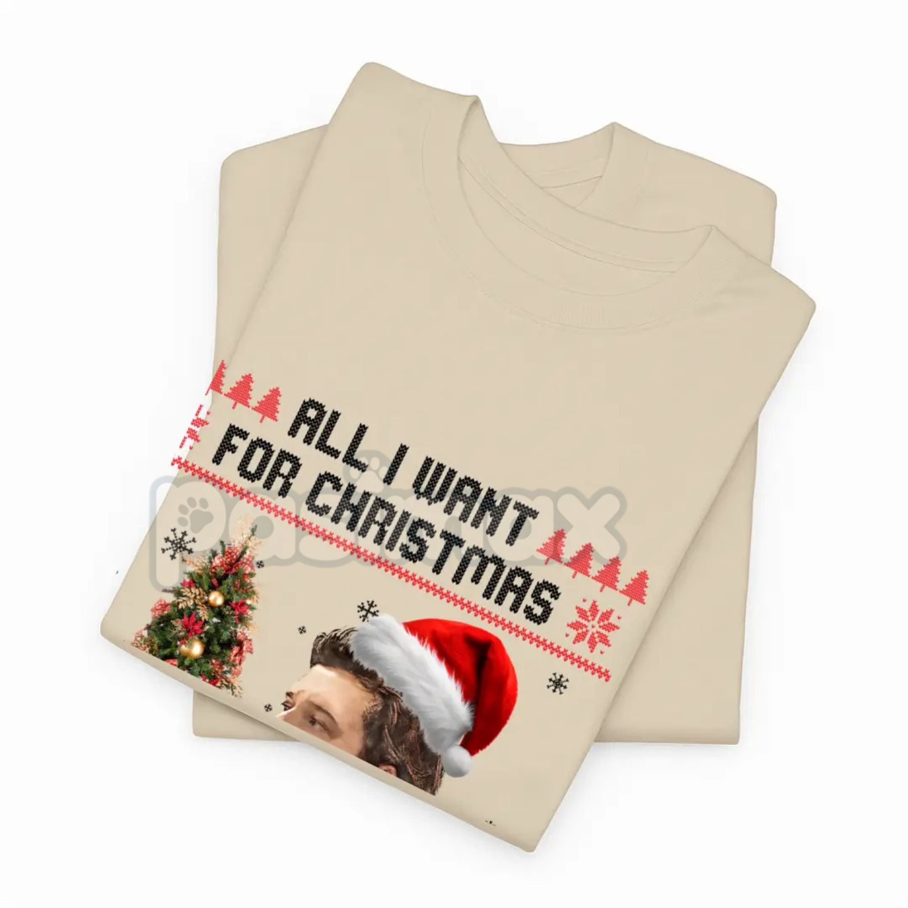 "All I Want for Christmas" Music Lover T-Shirt - Funny Holiday Slogan Tee, Christmas Party Shirt, Unisex Festive Gift Apparel-Pasimax
